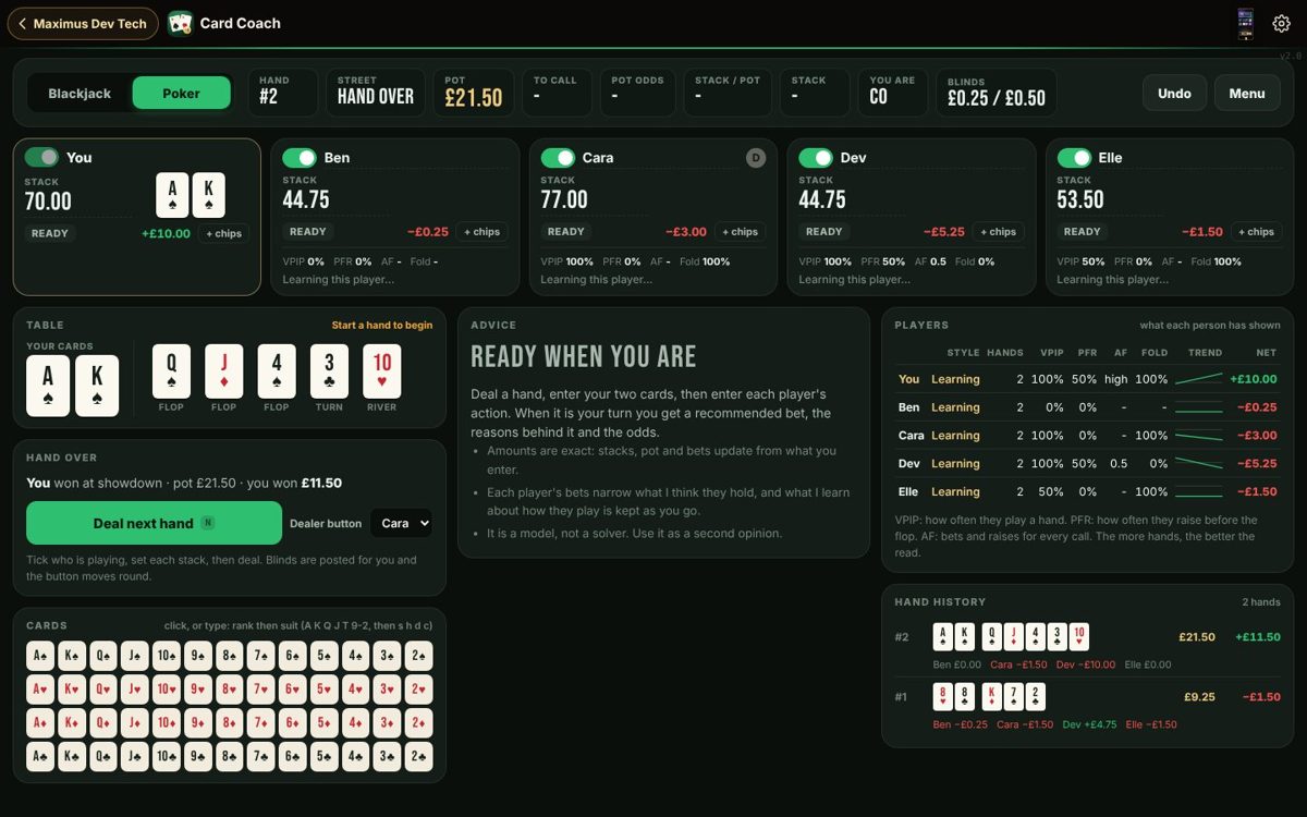 Card Coach screenshot 1