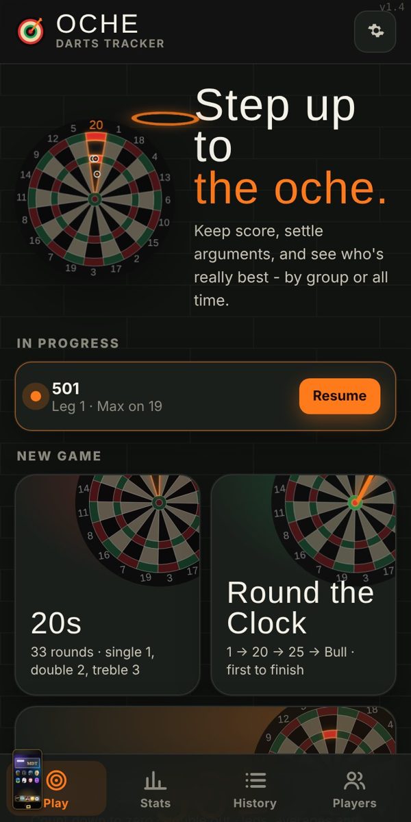 Oche: Darts Tracker screenshot 2