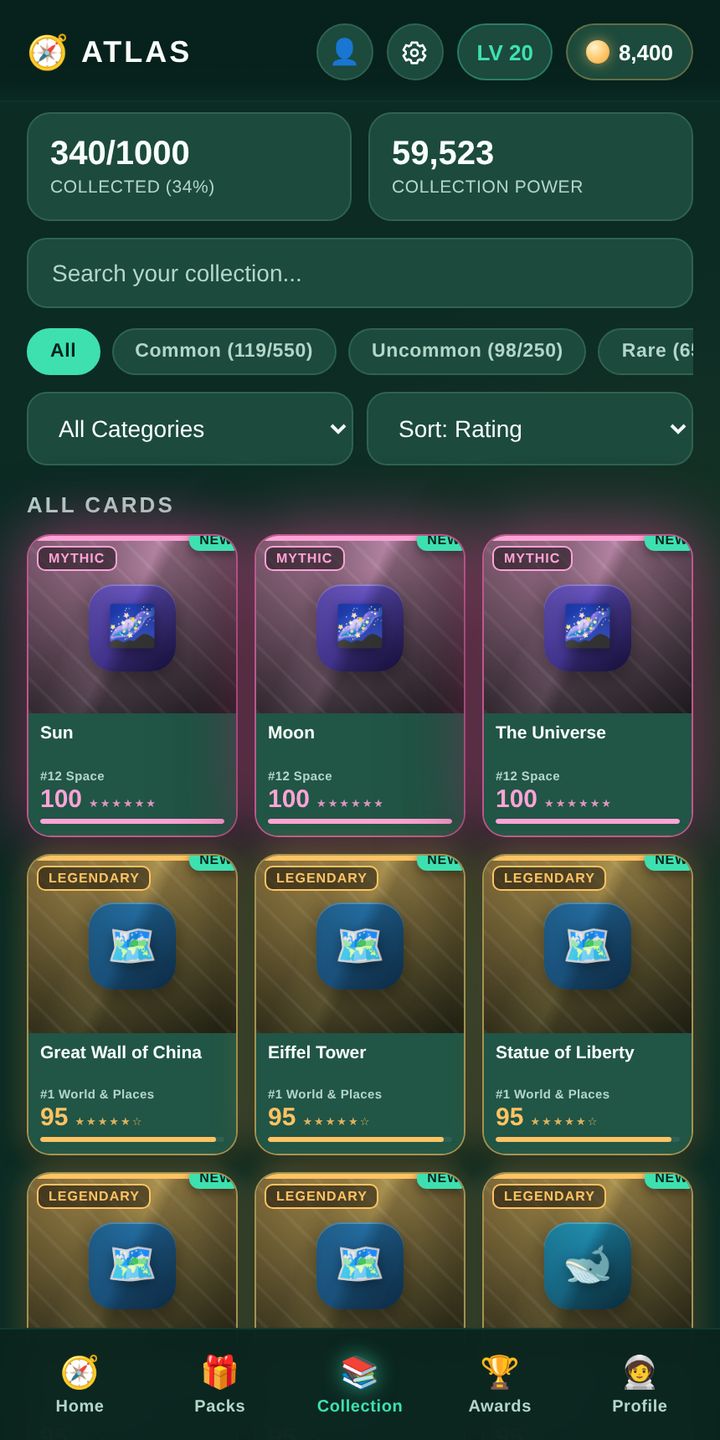 ATLAS World Card Collection screenshot 3