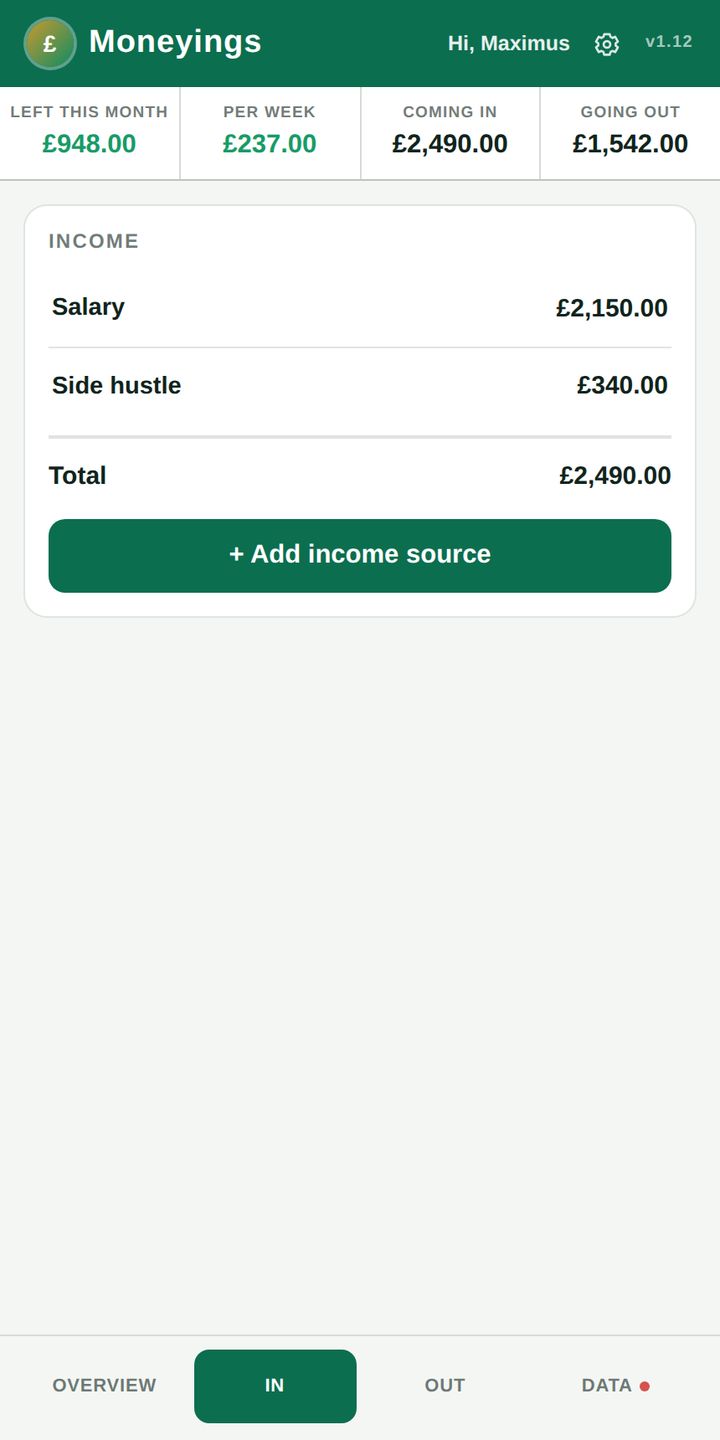 Moneyings screenshot 2