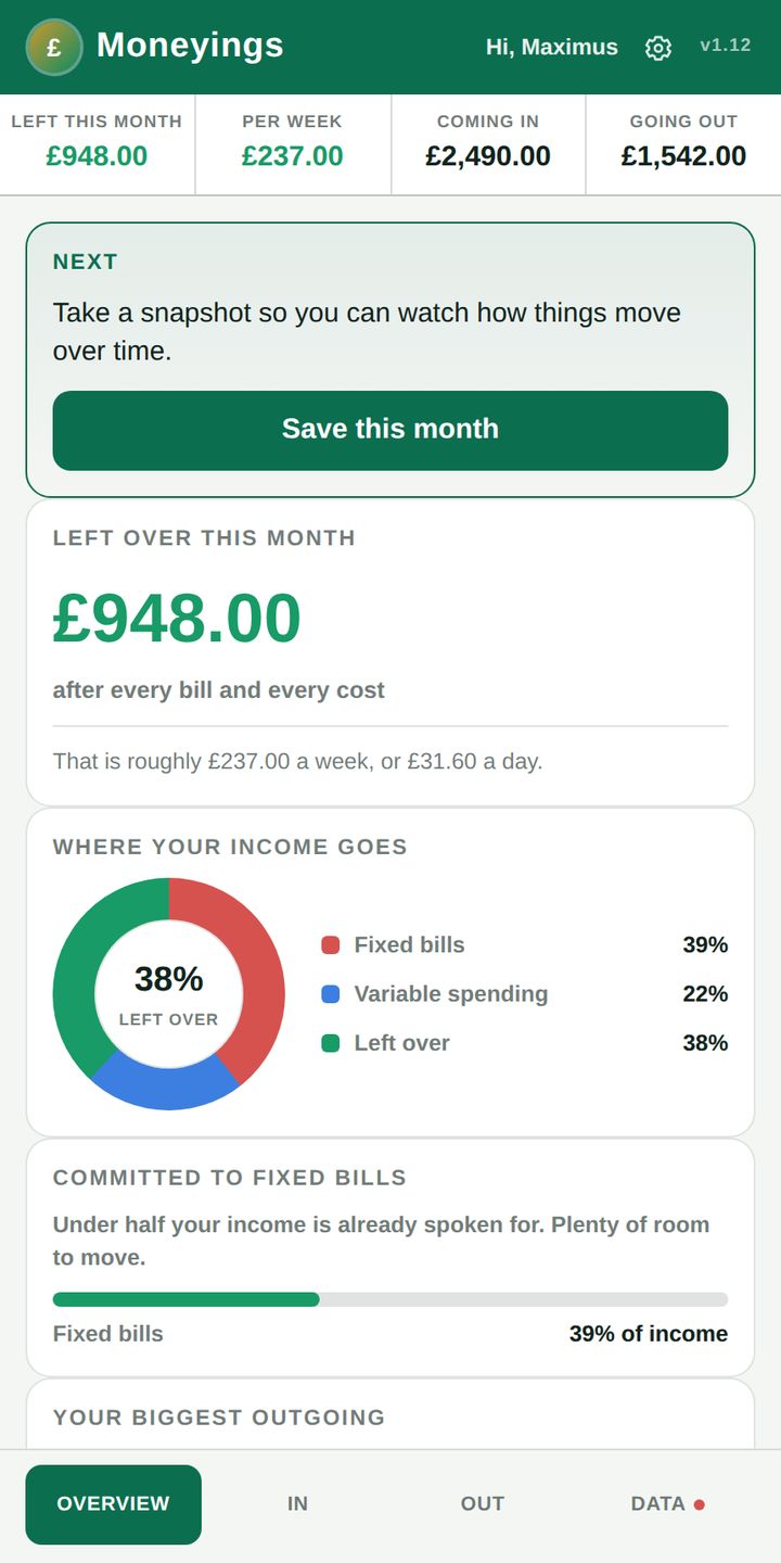 Moneyings screenshot 1