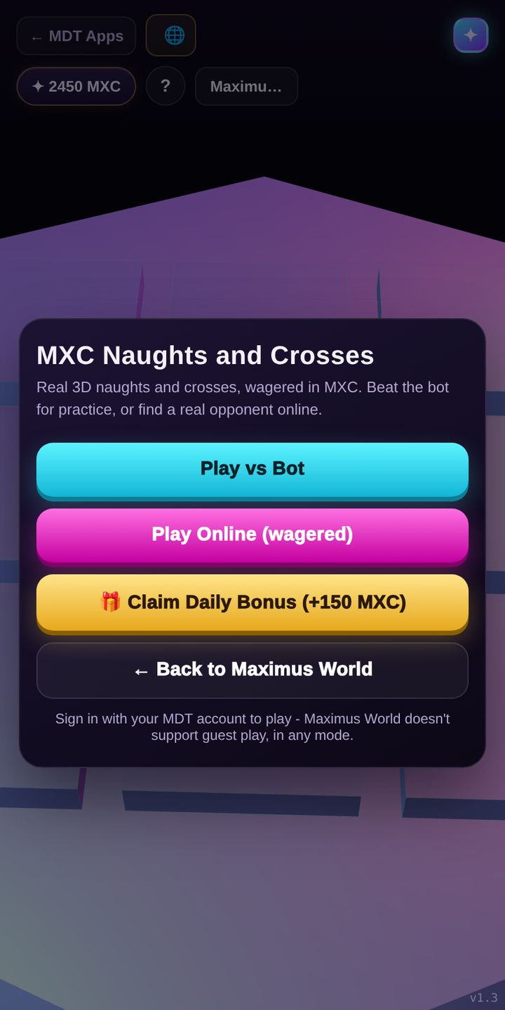 MXC Naughts and Crosses screenshot 2